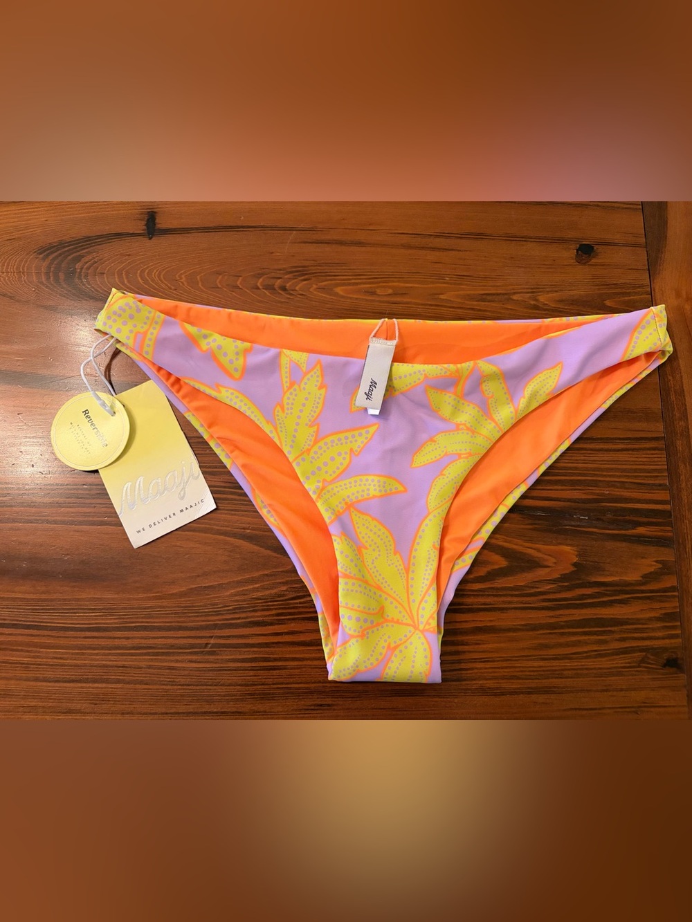 Magi Palm Land Iconic Low Rise Thin Side Bikini Bottoms -Small